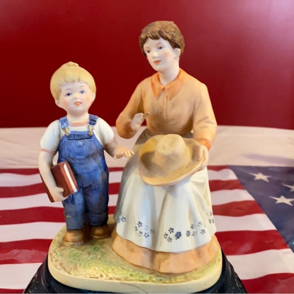 Denim Days 1985 Charming Figurine of Woman and Child item 1511